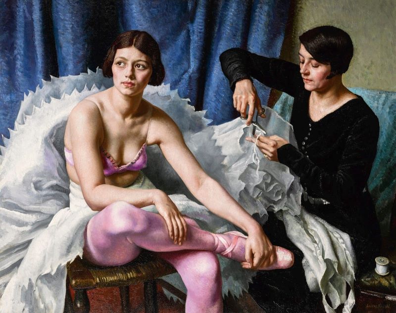 Laura Knight (British, 1877-1970). The Ballet Girl and the Dressmaker.jpg