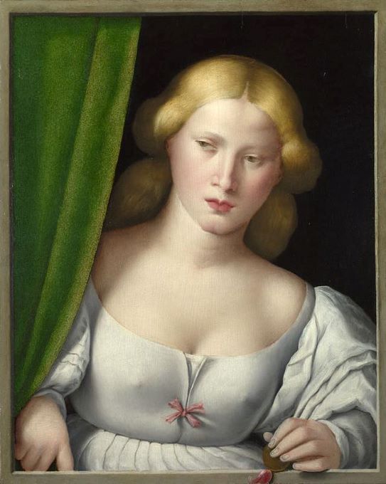 By an unknown Northern Italian artist, Woman at a Window, ca. 1510-1530.jpg